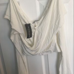 Cropped off the shoulder top